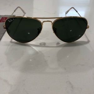 Ray Ban polarized aviators 58 14 size